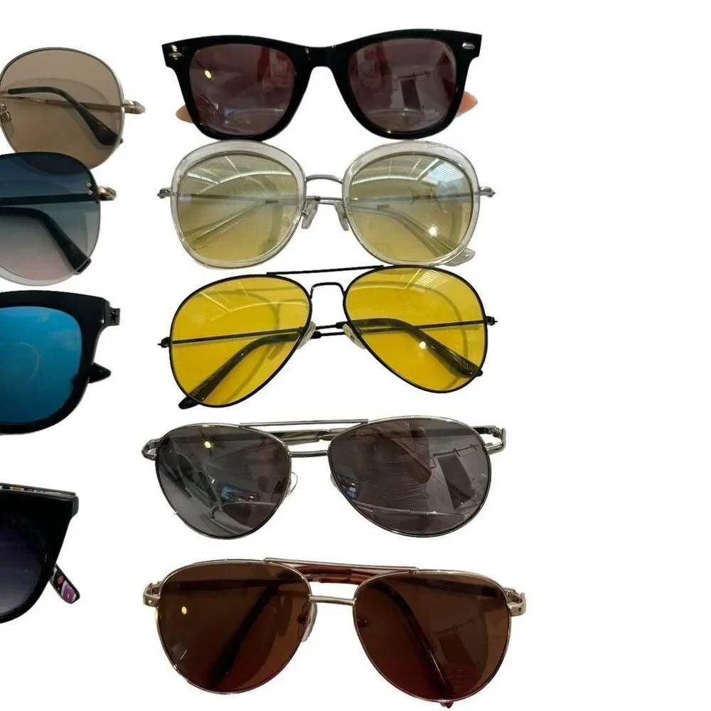 11 Pairs of Sunglasses Multi Colors Bundle Set of Sunglasses